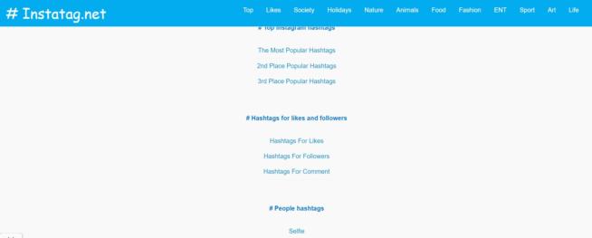 Instatag hashtag app for Instagram