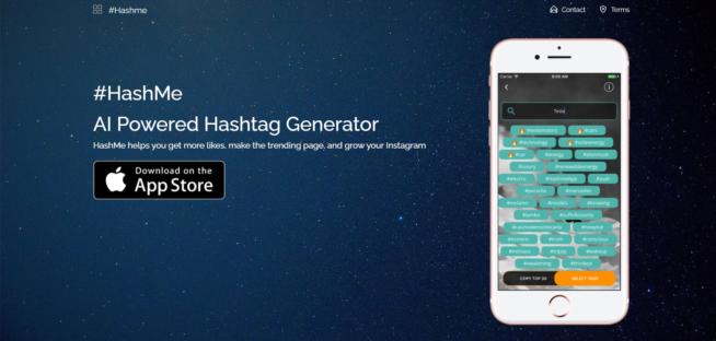 Hashme hashtag app for Instagram