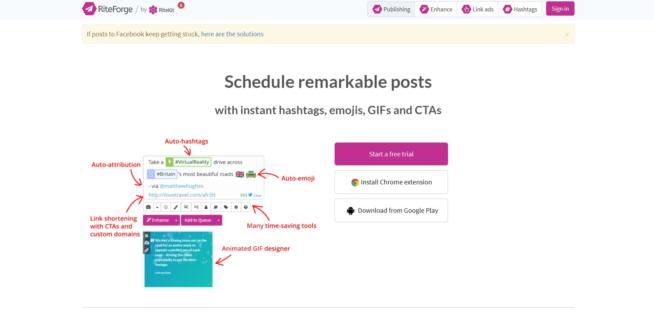 Rite Forge hashtag app for Instagram