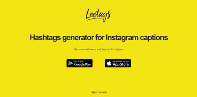 Lee Tags hashtag app for Instagram