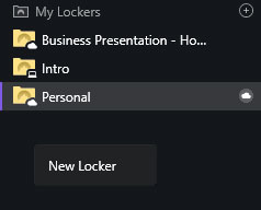 nordlocker new locker menu