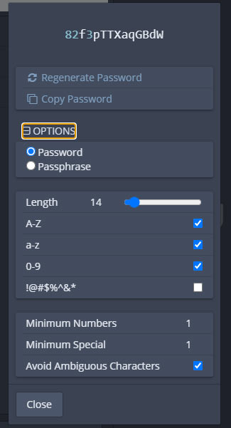 password generator bitwarden