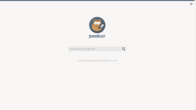 peekier private search engine