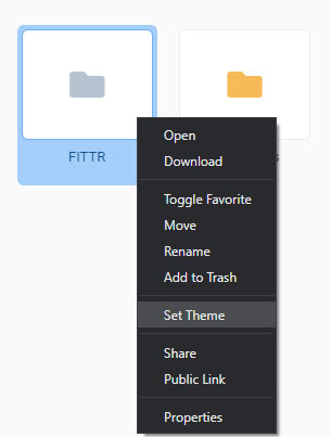 IceDrive set folder color
