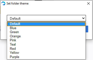 IceDrive set folder color option
