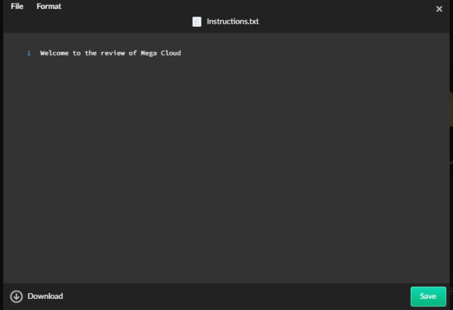 mega cloud text file-1