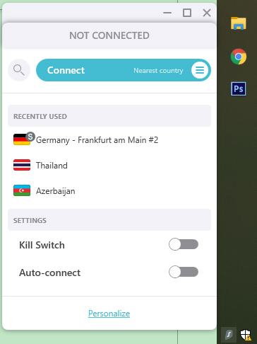 desktop client shortcut surfshark Netflix vpn
