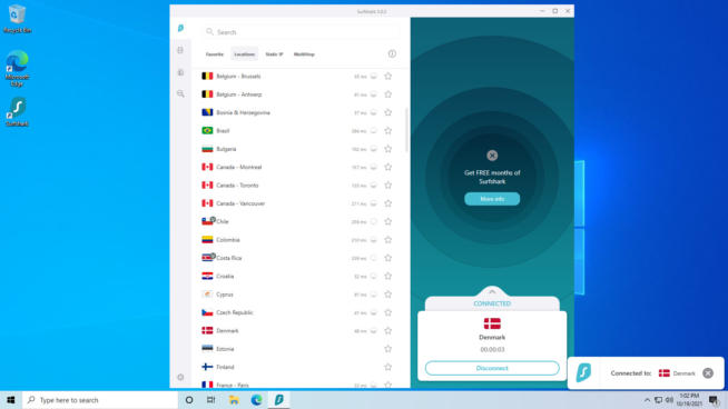 surfshark windows connect