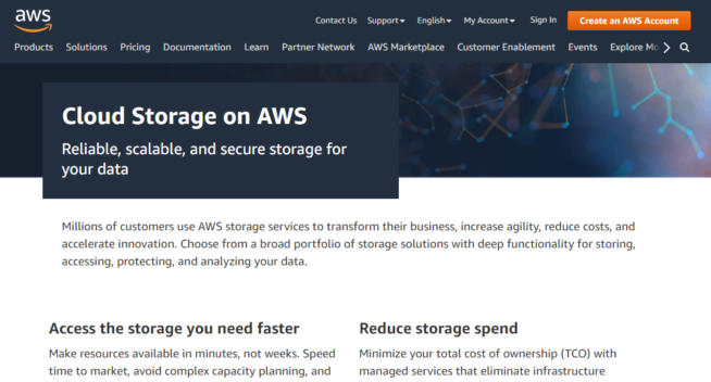 aws business cloud storage