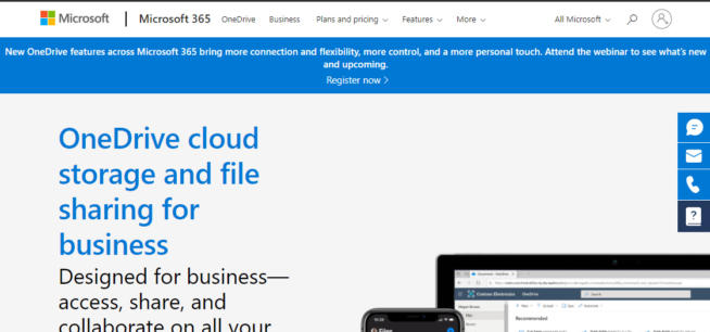 onedrive business cloud storage