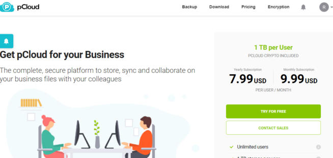 pcloud for business cloud storage