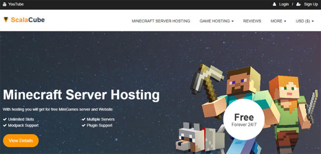 scalacube minecraft server hosting