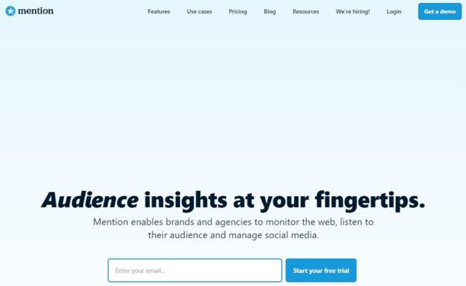 Mention brand monitoring tool