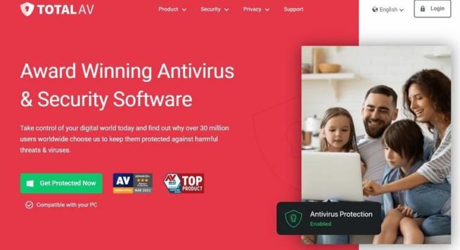 TotalAV antivirus with vpn