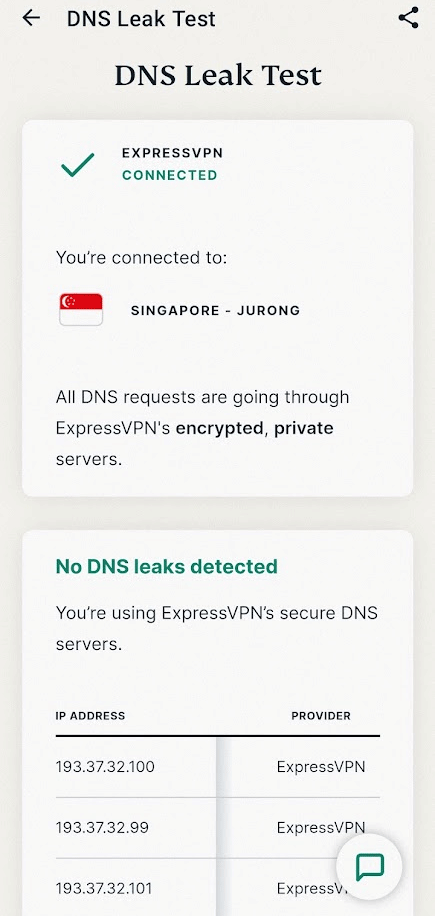 expressvpn dns leak test mobileapp