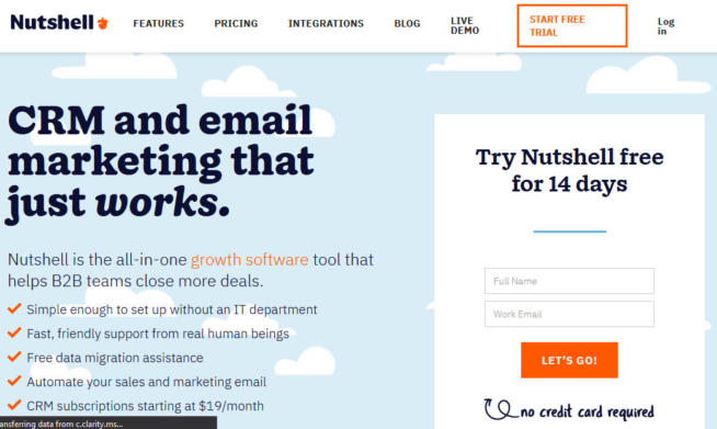 nutshell CRM for Sales Automation
