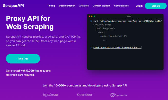 scraperapi social media scraping tool