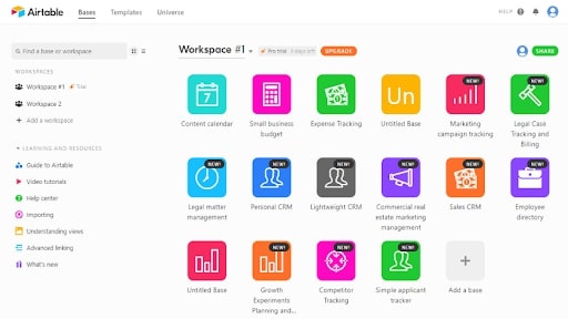Airtable workflow integrations