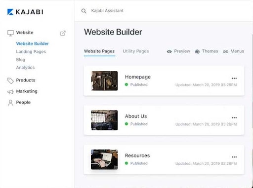 Kajabi website builder