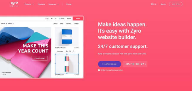 Zyro eCommerce Platform