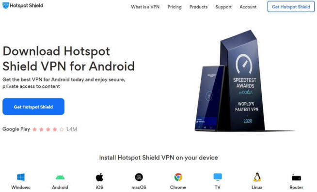 Hotspot Shield Free Android VPN