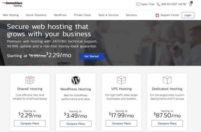 InMotion Web Hosting for Small Business
