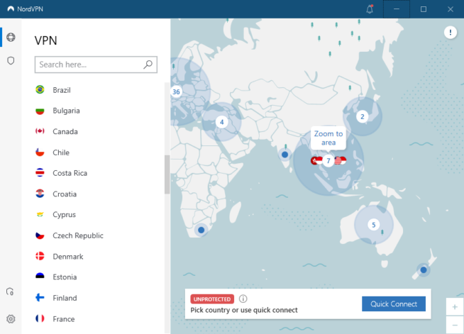 home screen desktop app nordvpn