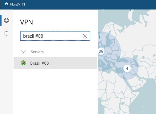 server search desktop app nordvpn