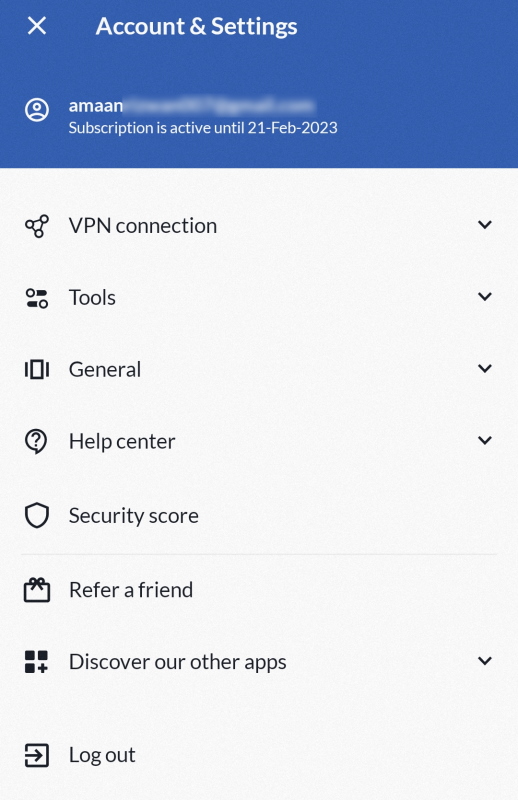 settings mobile app nordvpn