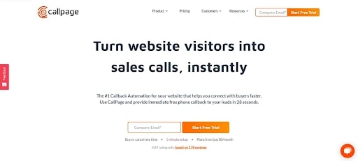 Callpage outreach campaigns lead generation software