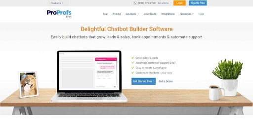 ProProfs Chatbot AI lead generation software