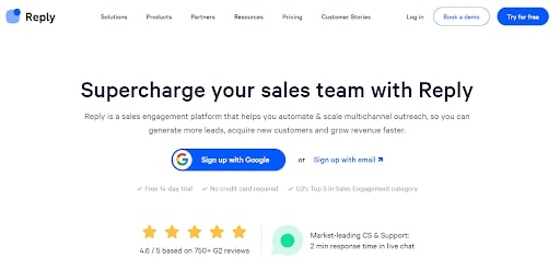 Reply.io database lead generation software