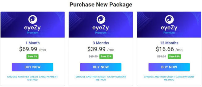EyeZy Pricing