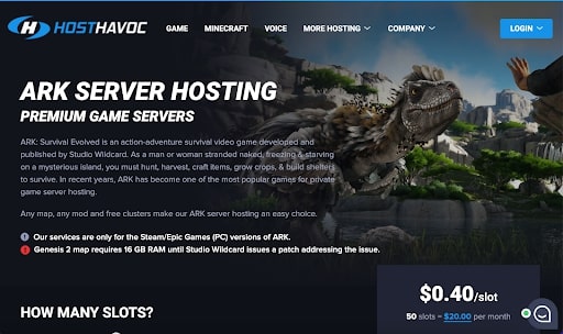 HostHavoc Ark Server Hosting