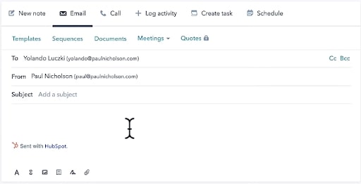 Hubspot Email Integration