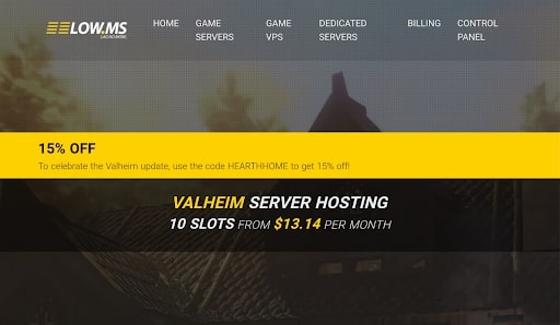 Low.MS Valheim Server Hosting