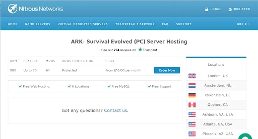 Nitrous Networks Ark Server Hosting