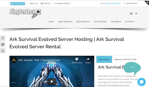 PingPerfect Ark Server Hosting