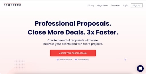 Prospero Business Proposal Software