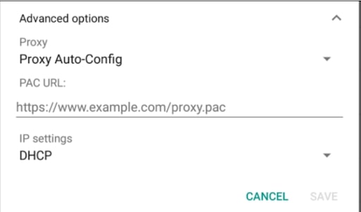 Proxy auto-config