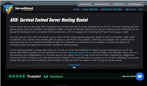 ServerBlend Ark Server Hosting