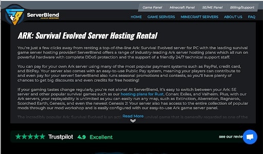 ServerBlend Ark Server Hosting