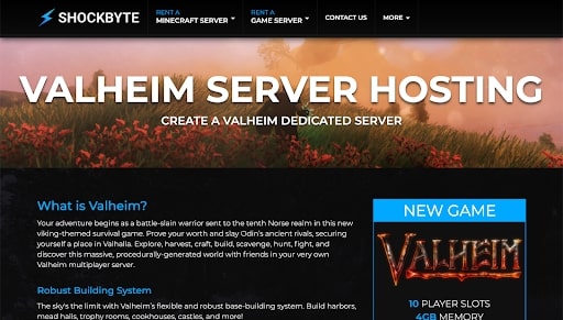 Shockbyte Valheim Server Hosting