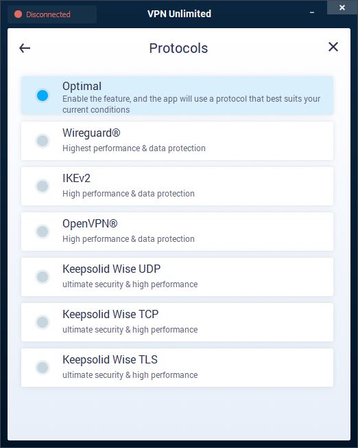 VPN Unlimited Protocols