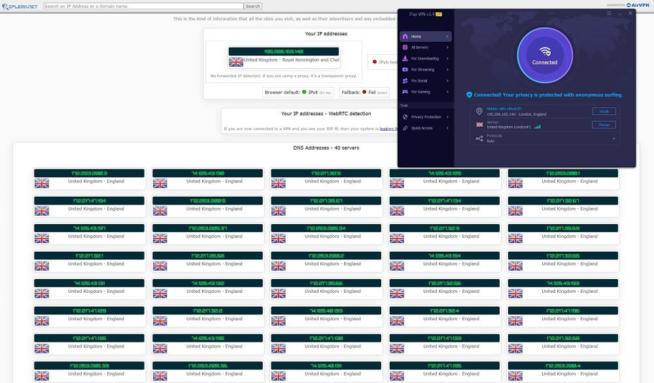 iTop VPN IP Leak Test UK