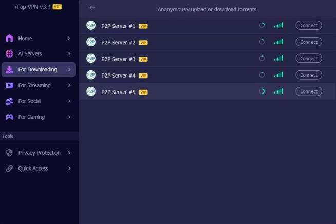 iTop VPN P2P