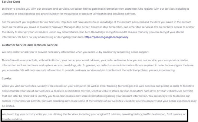 iTop VPN Privacy Policy