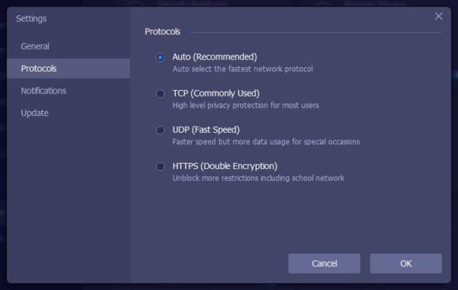 iTop VPN Protocols