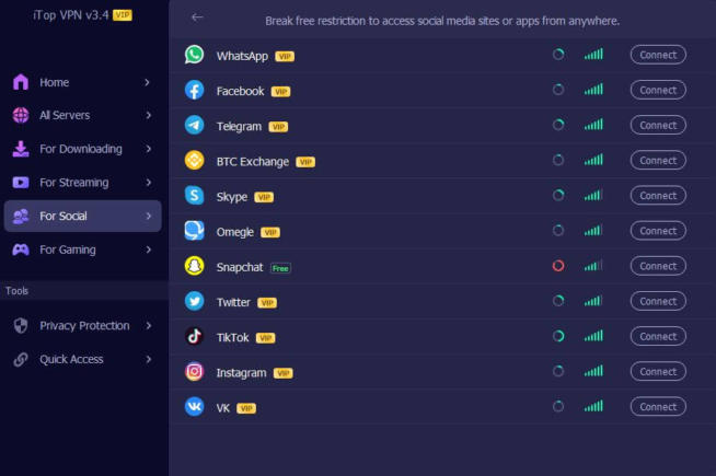 iTop VPN Social