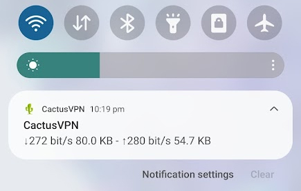 notification mobile app cactusvpn